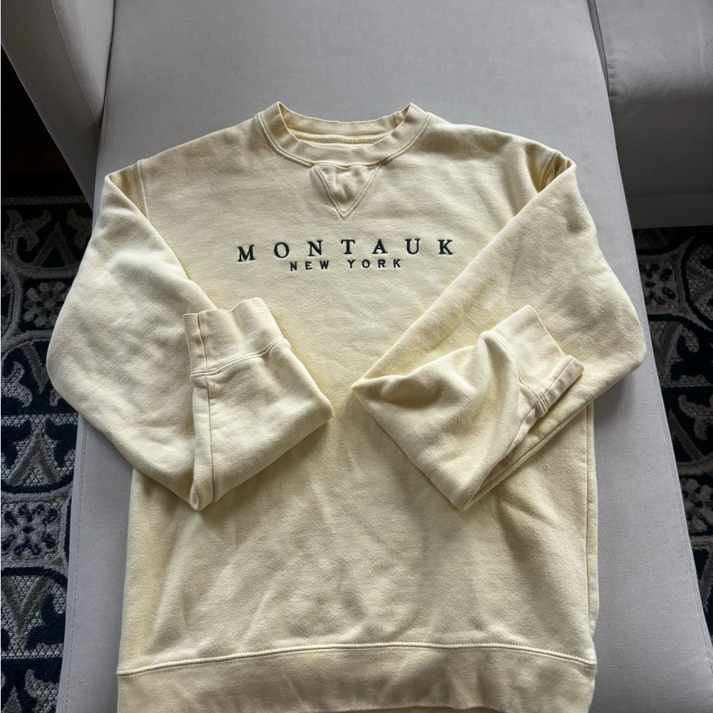 Yellow Montauk Crew Neck Sweatshirt